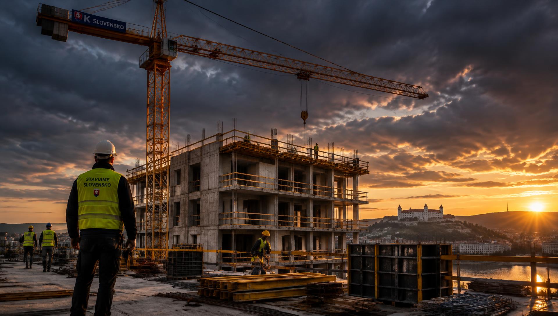 Ilustračná fotografia staveniska so žeriavom